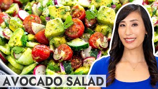 Tomato Avocado Salad with Cilantro Lime Dressing [upl. by Bekah]