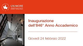 Inaugurazione 846° Anno Accademico Unimore  AA 20212022 [upl. by Karlow]