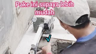 Tips pasang plambing p35 shortvideo constructionofhousestepbystep skills tukang [upl. by Cirtap]