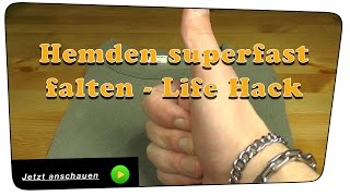 Hemden TShirts superschnell falten In Sekunden  Life Hack  DIY [upl. by Atiuqa]