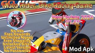 Moto Rider Bike Racing Game Mod Apk v141 Unlimited Money No Ads Free Rewards Latest Version 2023 [upl. by Dodi]