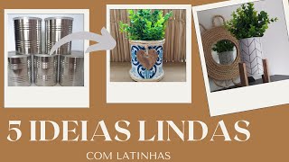 IDEIAS COM LATAS LATAS DECORADAS  DECORE COM LATAS reciclagem artesanato decoração Gisele Souza [upl. by Lyris]