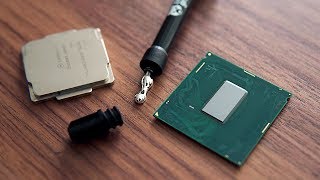 Delidding The 8600K  54GHz OVERCLOCK [upl. by Alil]