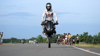 Pulsar 220 Wheelie  Stoppie  Stunts  Hailakandi Video [upl. by Emmaline]