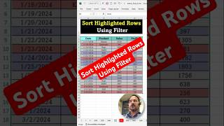 Sort Highlighted Rows Using Filter  Sort Highlighted Rows  Advance Filter in Excel  shorts sort [upl. by Reprah]