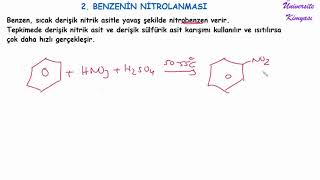 ORGANİK KİMYA AROMATİK BİLEŞİKLER  BENZENİN NİTROLANMASI [upl. by Llorrad]