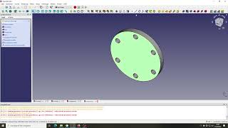 Modell 26  FreeCAD 020 für Flansch mit polares Muster für Bohrungen [upl. by Nannah]