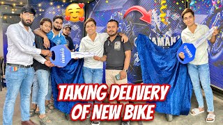 Finally Taking Delivery of a new bike 😍kisne li yhe bike Dream complete hua🥺 [upl. by Ttekcirc]