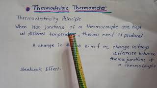 Thermo electric thermometer [upl. by Zacarias]