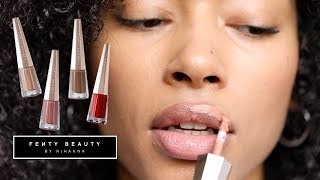 Fenty Beauty Stunna Lip Paint  Swatches amp Review [upl. by Assetak]