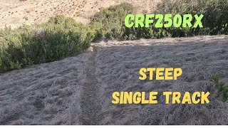 2025 Crf250rx  Steep Down Hill Single Track amp Then Back Up Dodging Tumbleweeds dualenduro [upl. by Vola]