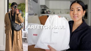 FARFETCH HAUL  2 NEW HANDBAGS amp SPRING ESSENTIALS [upl. by Alaster529]