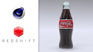 Beginners Tutorial  Creating a bottle of coke in Cinema 4d and Redshift [upl. by Ane]