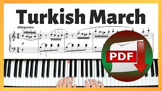 Turkish March  Mozart  How to Play Turkish March Rondo Alla Turca Sonata 11 K331 Piano Tutorial [upl. by Otte]