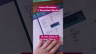 Unsere Einnahmen im November einnahmen ausgaben budget geld budgeting [upl. by Poland]