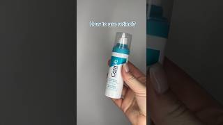 How to use the cerave resurfacing retinol serum skincare retinol acne [upl. by Nine]