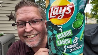 Lays Roarin Ranch amp Fried Pickle Potato Chips Review  Food Lion Exclusive [upl. by Darcee835]