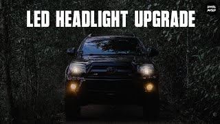 Cheap amp Easy 4th Gen Toyota 4Runner LED Headlight Upgrade [upl. by Lleroj]