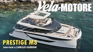 Il nuovo catamarano PRESTIGE M8 presentato dal designer Camillo Garroni [upl. by Ibot379]