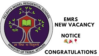 EMRS NEW VACANCY NOTICE 💐✨️🎉🎊 news Vacancy emrs emrspgt nests wantinglist madhyapradesh [upl. by Shaina]