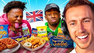 MINIMINTER REACTS TO SPEED TRIES BRITISH SNACKS [upl. by Eicram]