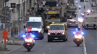 BELGIUM ARMY NATIONALE FEESTDAG  Verschillende Politiebegeleidingen van het Belgische Leger [upl. by Berky]