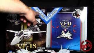 Yamato Macross 30th Anniv Special Parts VF1S amp VF1J Valkyries 160 scale review [upl. by Eladnyl745]