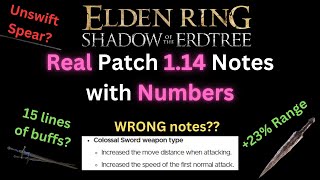 The Real 114 Patch Notes with Numbers Elden Ring Shadow of the Erdtree [upl. by Boj588]