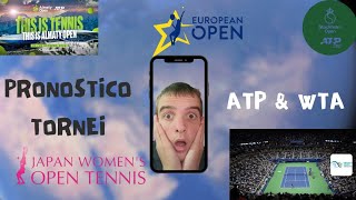 PRONOSTICI ATP 250 ALMATY ANVERSA amp STOCCOLMA WTA 250 NINGBO E WTA 500 OSAKA  Berrettini vince [upl. by Anegal858]