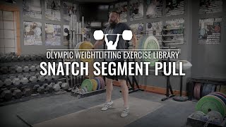 Snatch Segment Pull  Olympic Weightlifting Exercise Library [upl. by Hun]