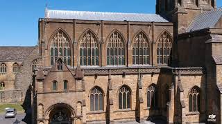 Sherborne Abbey Dorset Drone views [upl. by Melentha881]