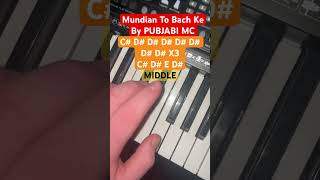 How to play Mundian To Bach Ke by Punjabi MC on piano  easy piano tutorial subscribe music 1view [upl. by Killoran]