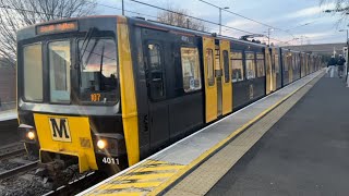 Tyne and Wear Metro  Metrocars 40114086 depart West Jesmond [upl. by Yevad]