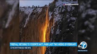 Everything you need to know about Yosemites stunning firefall natural phenomenon  ABC7 [upl. by Brandy559]