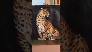 Leopard Painting short reels trending drawing artist drawing painting art like subscribe [upl. by Saltsman]