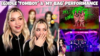 REACTION GIDLE TOMBOY amp MY BAG PERFORMANCE [upl. by Yniar]