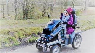 Tramper allterrain mobility scooter at Ladybower Reservoir [upl. by Rebmyt]