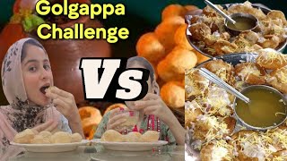 Spicy Golgappa Challenge  Pani Puri Face Reveal  Fun Food Challenge dingdonggirlsfoodchallenge [upl. by Adham]