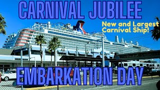 Embarkation Day on the Carnival Jubilee out of Galveston Texas The newest ship in the Carnival Fleet [upl. by Nosimaj]