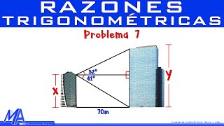 Razones trigonométricas  Solución de problemas  Ejemplo 7 [upl. by Nadabus]