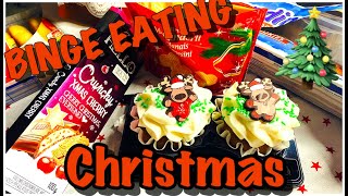 BINGE EATING SPECIAL CHRISTMAS 🎄🎅 All the sweets binge eating filmed  TD EW 暴飲暴食 [upl. by Meihar]