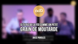 Si tu as de la foi comme un petit grain de moutarde avec paroles [upl. by Greenebaum]