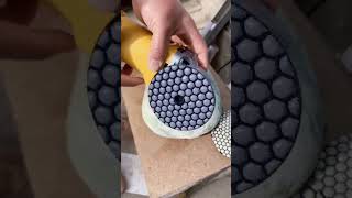 KANEOTEK Hot press dry polishing pad for stone stonetools stone granite polishing polish [upl. by Asilana]