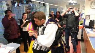 Birmingham Hippodrome panto starts visit Birmingham Childrens Hospital [upl. by Kancler908]