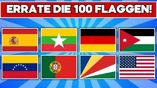 Das schaffst DU NIE 100 Flaggen erraten XXL Flaggenquiz [upl. by Noeht]