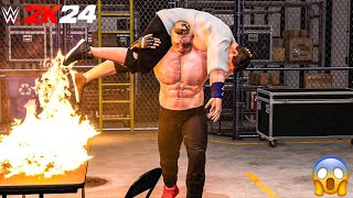 Brock Lesnar vs John Cena Epic Backstage Brawl [upl. by Barclay]