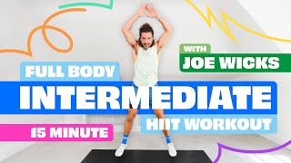 FULL BODY INTERMEDIATE HIIT Workout  Joe Wicks Workouts [upl. by Qirat940]