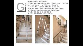 wwwteleskopleitercom Die Treppenleiter die auf jeder Treppe steht [upl. by Aivil]