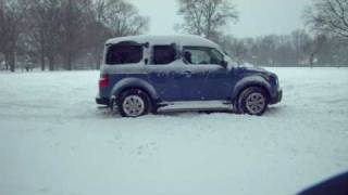 Honda Element On snow 2009 [upl. by Ennairej]