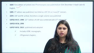 Introduction To Pharmacopoeias Part2 United State Pharmacopoeia And Extra Pharmacopoeia [upl. by Perretta6]